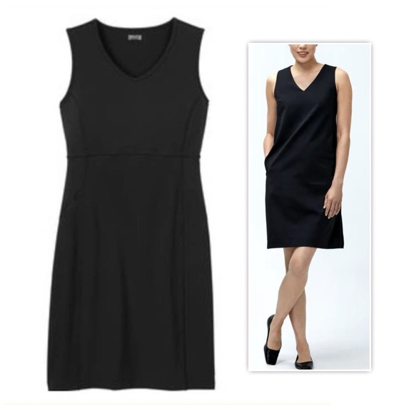 Duluth Trading Women's NoGA Stretch Sleeveless Dress, black NWOT size L - Picture 1 of 12